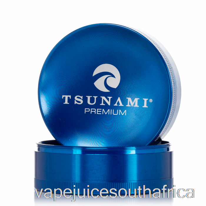 Vape Juice South Africa Tsunami 2.95Inch 4-Piece Sunken Top Grinder Blue (75Mm)